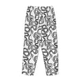 thumbnail image 5 of Goofa Hand Drawn Snake Printed Soft Pajama Pants for Women, Wide Leg Comfy Casual Lounge Yoga Pants-Small, 5 of 9