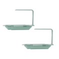 thumbnail image 1 of Oleegame 2PC Shower Soap Dish With Hook Adjustable To Fit Any Size Of Sinks Large Capacity StorageTelescopic Sink Storage Rack Green, 1 of 3