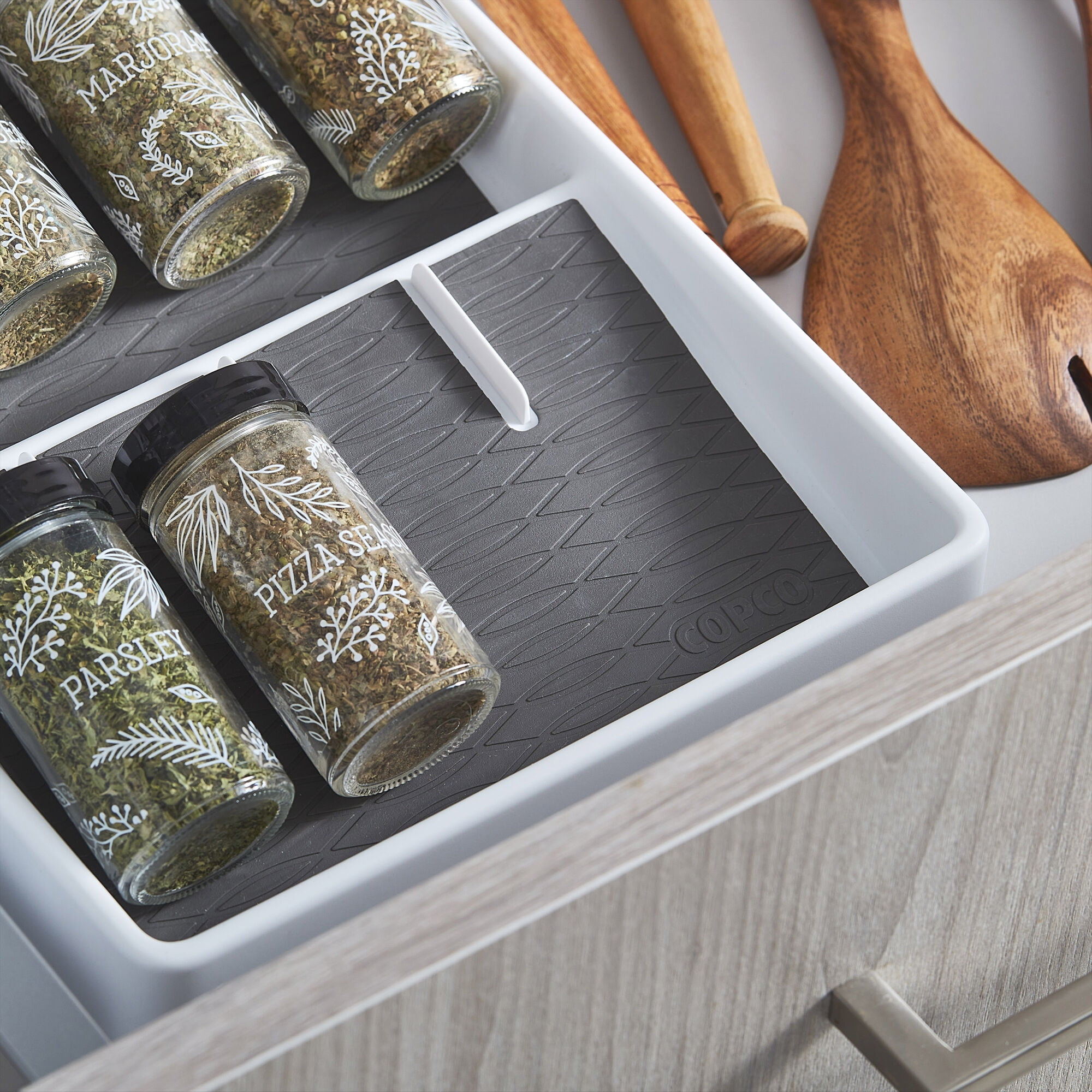 Copco 12 Jar In-Drawer Spice Rack, White