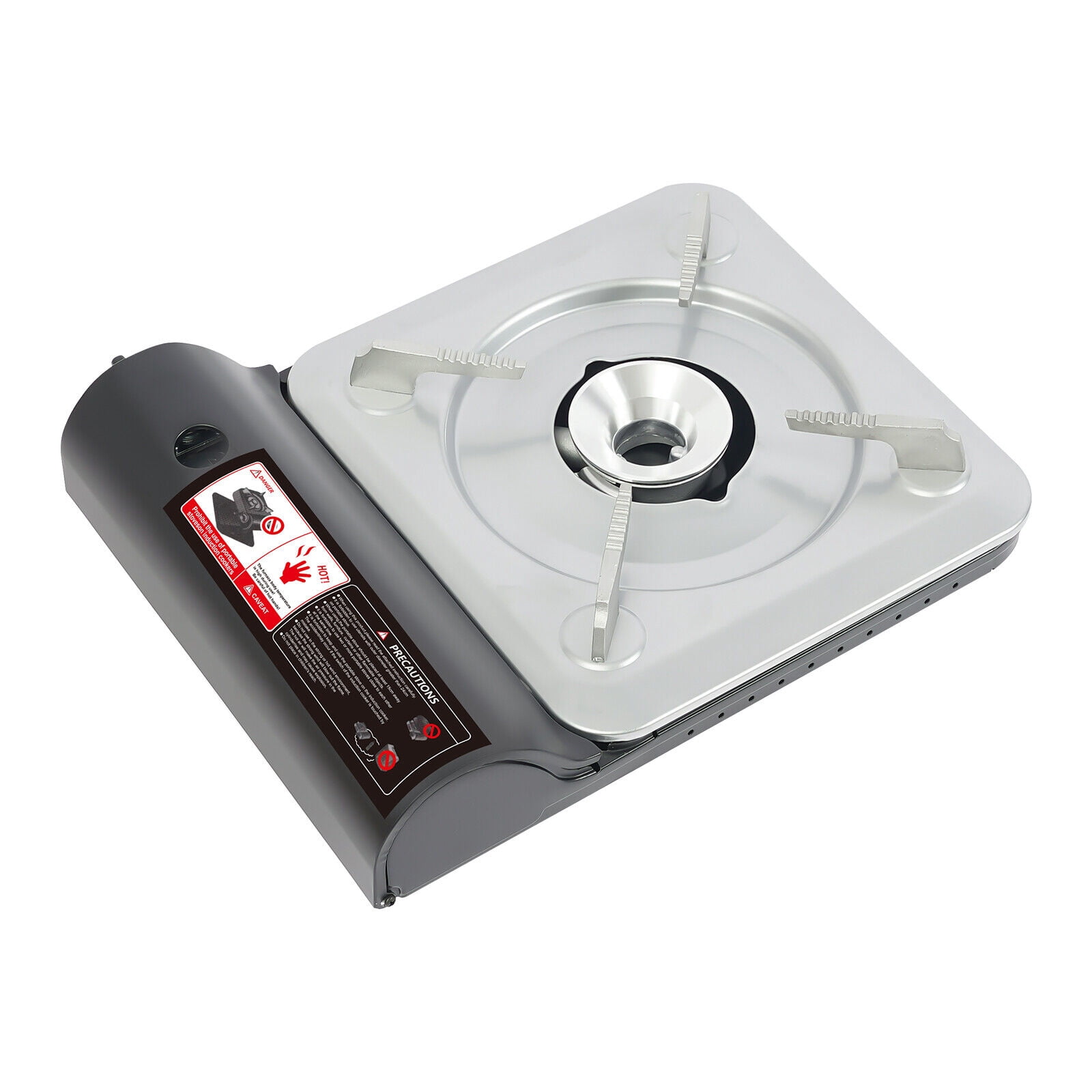Portable Gas Stove, Black BBQ Gas Burner with Hard Shell Case, Portable Camping Stove for Grilling Boiling