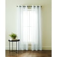 thumbnail image 3 of Better Homes & Gardens Sheer & Twill Weave 4 Piece Curtain Set, White, 95", 3 of 4