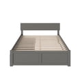 thumbnail image 4 of Orlando King Wood Platform Bed with Footboard and Storage Drawers in Grey, 4 of 21