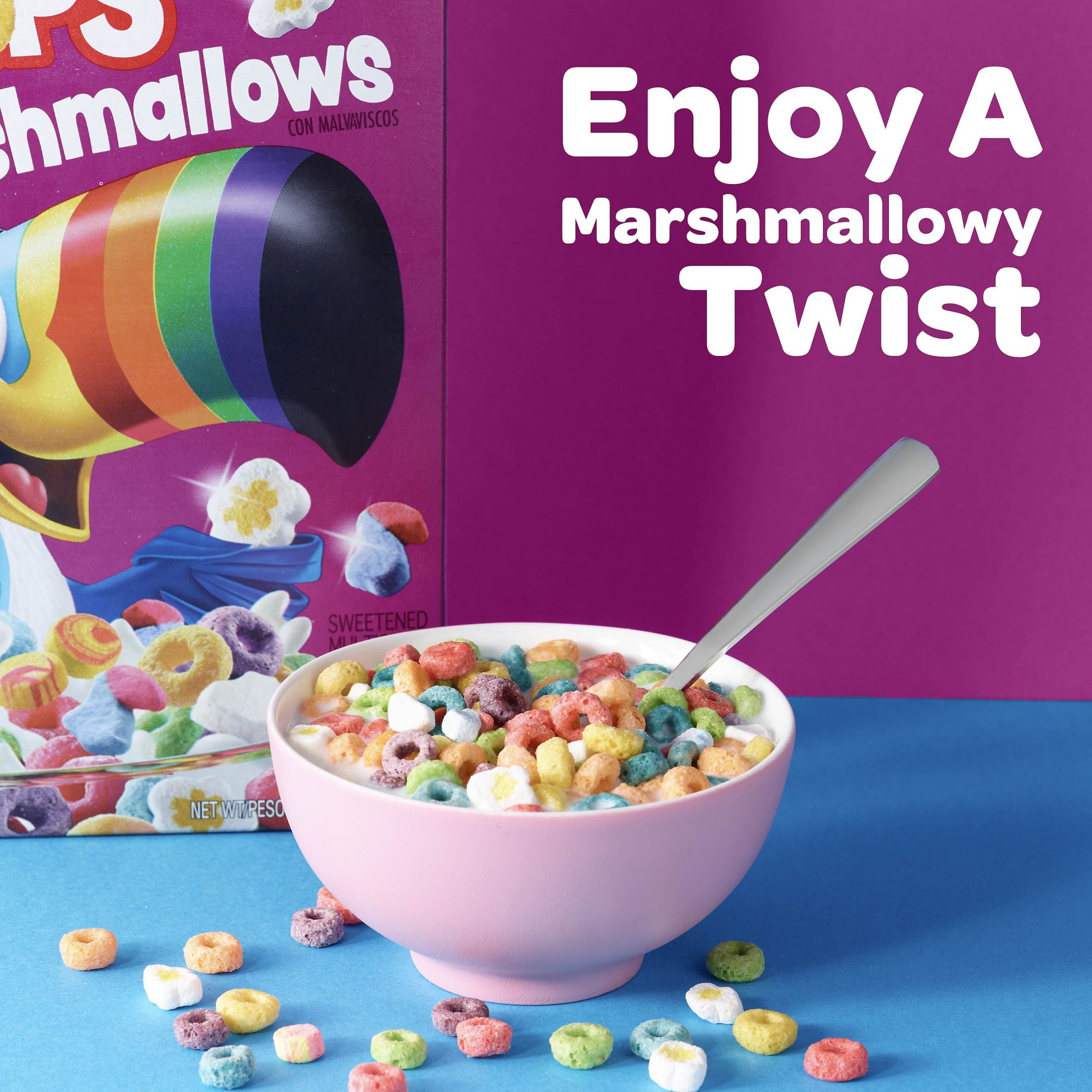 Kellogg's Froot Loops, Breakfast Cereal, Original With Marshmallows, Low Fat Food, Mega Size, 26.3oz Box