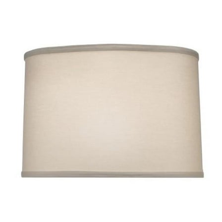 14 x 15 x 10 in. Ivory Shadow Hardback Drum Lamp Shade with Brass Top Ring