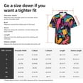 thumbnail image 6 of Lsque Vibrant Graffiti Urban Art pattern Hawaiian Shirt for Men, Unisex Summer Beach Casual Short Sleeve Button Down Shirts-Large, 6 of 9