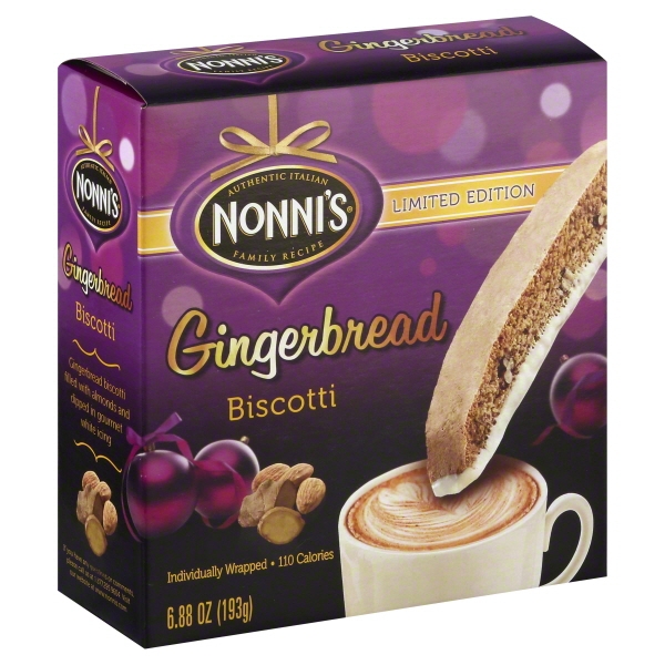 Nonni's Limited Edition Gingerbread Biscotti, 6.88 Oz, 8 Count