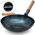 thumbnail image 1 of Wok YOSUKATA de acero al carbono azul de 34 cm precurado, 1 of 9
