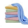 thumbnail image 5 of Nvzi Toalla de fibra de bambú de color sólido, 2 piezas, toalla de mano súper suave de algodón muy absorbente para ducha,toalla de mano de 9,84 x 9,84 pulgadas (rosa), 5 of 5