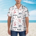 thumbnail image 2 of Xecao Cute Magic Bunny print Hawaiian shirt - a stylish short-sleeve button-down for men, perfect for casual beach and tropical outings., 2 of 9