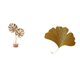 thumbnail image 1 of Escultura nórdica creativa de hoja de metal y hojas de ginkgo de hierro forjado, decoración abstracta de pared para el hogar, la oficina, el hotel, el, 1 of 8