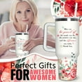 thumbnail image 2 of Inspirational Christian Gifts For Women - Unique Motivational Religious Catholic Birthday Mothers Day Gifts for Her 40oz Insulated Stainless Steel Tumbler with Handle and Straw Lid Cup Mug, 2 of 6