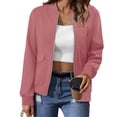 thumbnail image 3 of Dxzfnsa Fall Winter Coats for Women Women's Zip Up Sweatshirts Jackets Long Sleeve Solid Color Jackets Casual Outwear with Pockets, 3 of 8