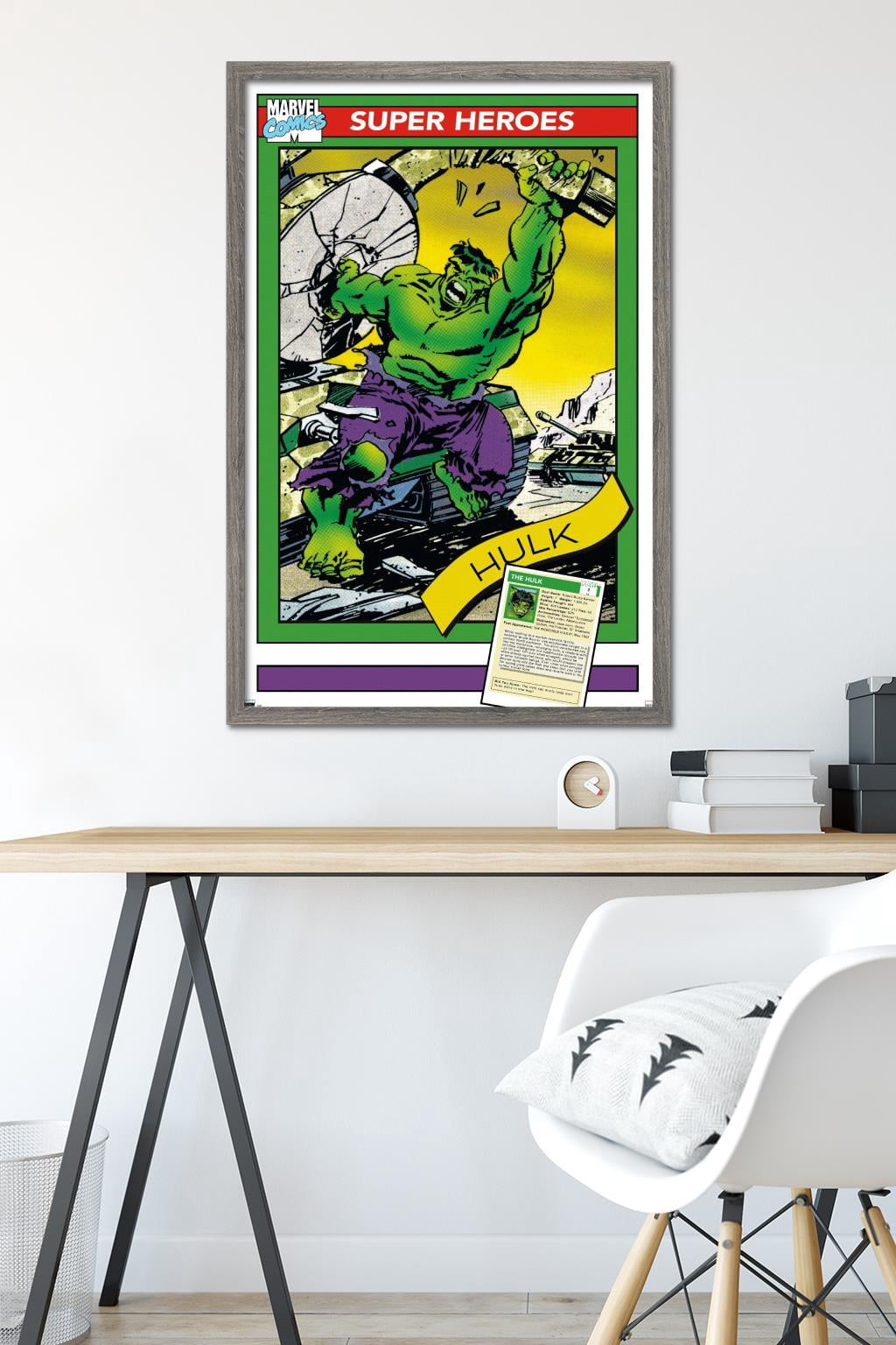 Marvel Trading Cards - Hulk Wall Poster, 22.375" x 34" Framed