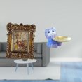 thumbnail image 2 of Marco de fotos de gato floral tallado a mano, estatua de resina, soporte para imágenes, escultura antigua de mesa montada en la pared, figura de regal, 2 of 8