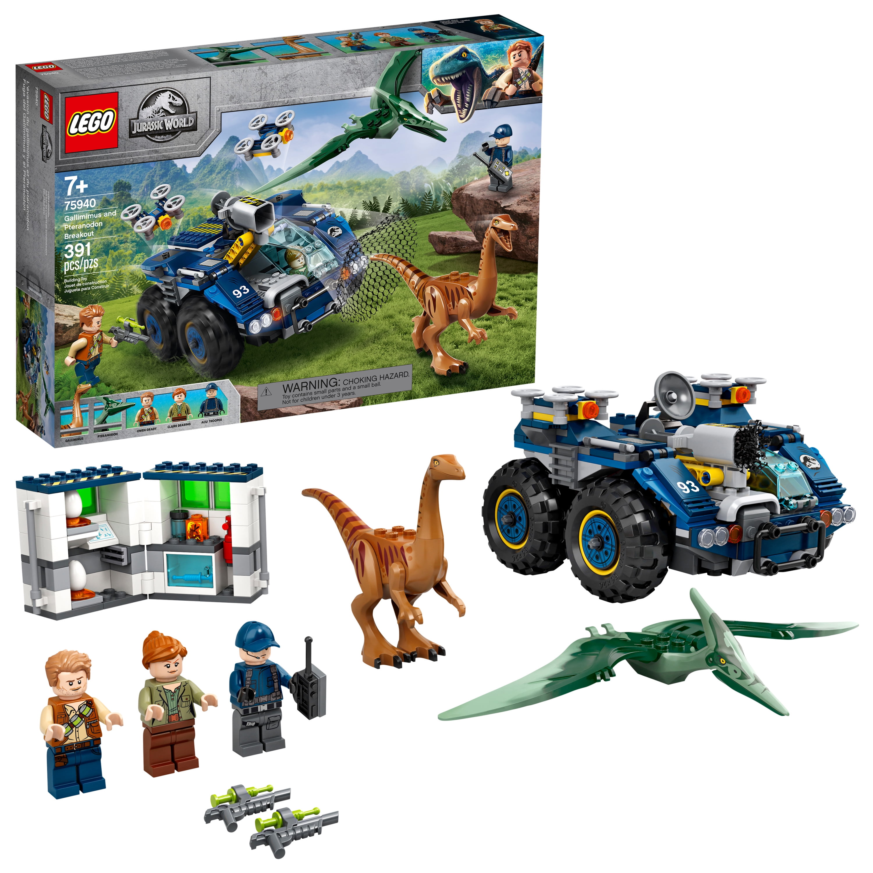 LEGO Jurassic World Gallimimus and Pteranodon Breakout 75940 Building Set  (391 Pieces) 
