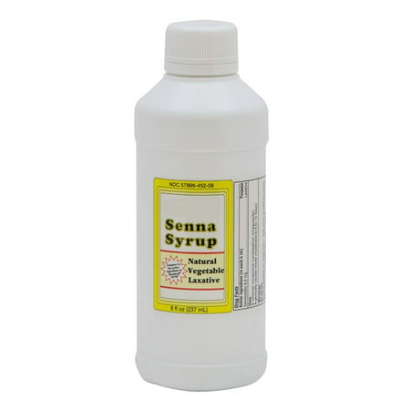 24 Bottles of Senna Syrup. Natural Vegetable Laxative with 8.8 mg Strength Sennosides. 8 oz. per Bottle.