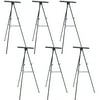 U.S. Art Supply 70" High Boardroom XL Black Aluminum Flipchart Display Easel (Pack of 6) Holds 45 lb, Presentation Stand