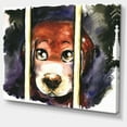 thumbnail image 2 of Sad Dog in Animal Shelter - Abstract Canvas Art Print, 2 of 3