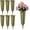 Gold, variant on Memorial Floral Vases, Cemetery Vase, Headstones Flower Holder, Grave Cone Vase, Flower Pots for Outdoor Plants, Decorative Plastic Containers (Set of 6)