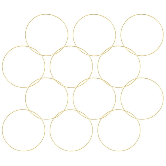 12 Pieces Metal Dreamcatcher Hoops for Craft Supplies, Moon and Wind Chimes Accessories, Wreath Making Kit