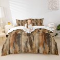 thumbnail image 3 of Homewish Vintage Brown Stripes Twin Duvet Cover,Classic Geometric Abstract Twin Bedding,Reversible,2-Piece,1 Duvet Cover and 1 Pillowcase, 3 of 6