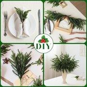 Minibee Norfolk Pine Stems 18 Inch, 16 Pack Real Touch Artificial Norfolk Pine Branches Faux Greenery for Christmas Decor, Garland