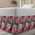 thumbnail image 1 of Floral Bed Skirt, Vintage Theme Various Retro Flowers and Branches in Pastel Colors on Grey Background, Elastic Bedskirt Dust Ruffle Wrap Around for Bedding Decor, 4 Sizes, Multicolor, by Ambesonne, 1 of 2