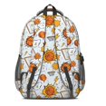thumbnail image 3 of Basketball and Blast White Pattern Backpack for School, Cute School Bag with Adjustable Shoulder Straps and Padded Back, 16.9"x12.6"x5.9", 3 of 5