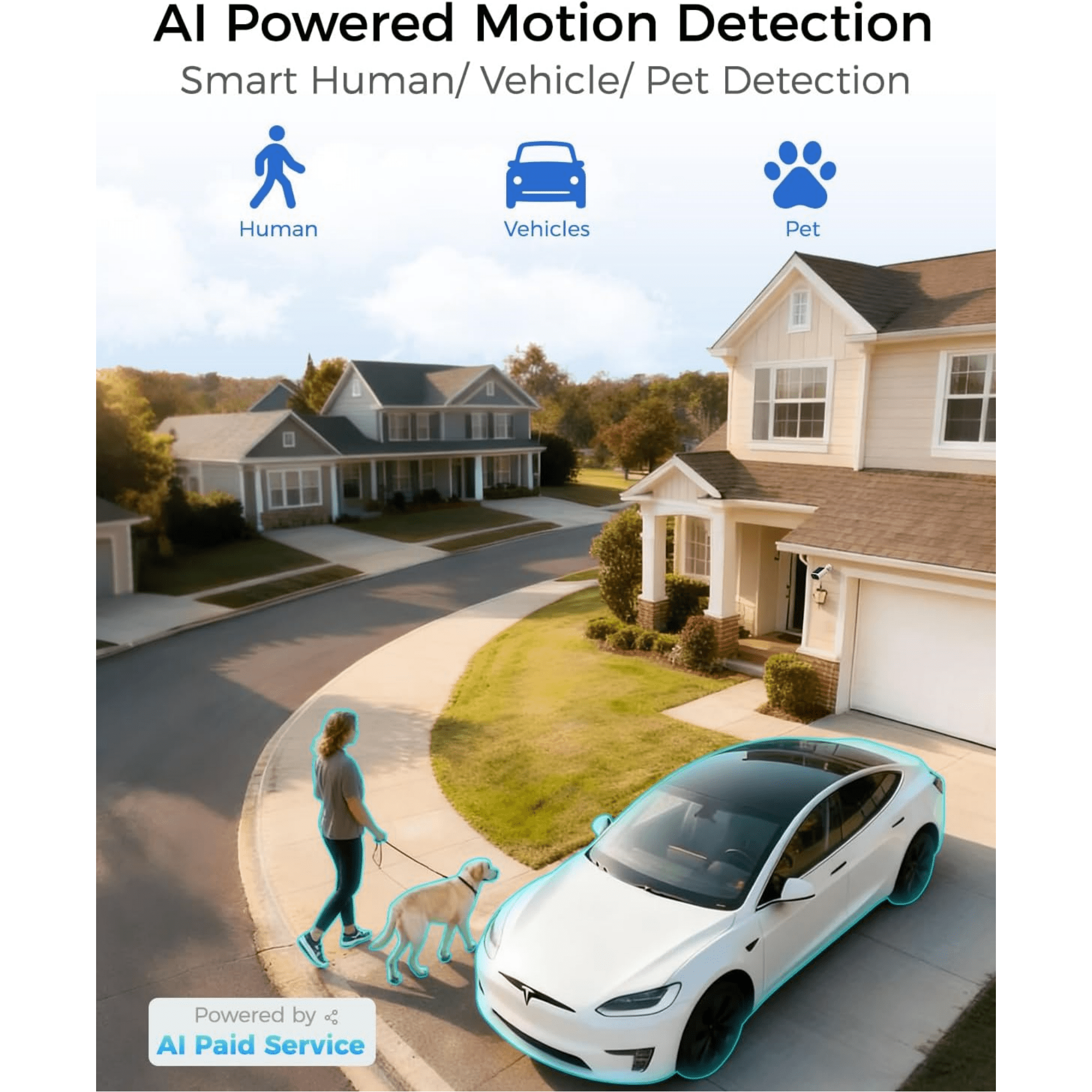ARCCTV Solar Security Cameras Wireless Outdoor, 2K/4MP Home Security Camera System with Base Station,Color Night Vision,64GB Local Storage,5G&2.4G WiFi Camera 4Pcs,No Monthly Fee