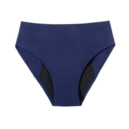 MSJUHEG Thong Bathing Suit Seamless Bikini Bottom Bathing Suit Bottoms Bikini Thong Low Rise Bikini Bottoms Swimming Trunks Leak Proof 4 Layer Menstrual Bikini Swim Bottoms Underwear Blue XXXXL