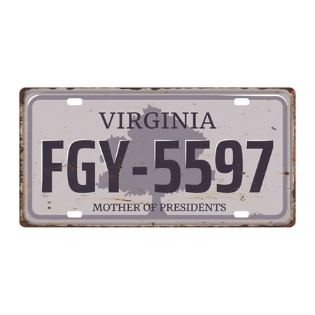 

YDNGF Vintage License Plate Tin Painting Vintage License Plate Sheet Painting Home Bar Decorative Painting Creative American Wall Hanging 30 * 15Cm/12 * 6In