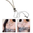 thumbnail image 2 of Fashion Trend Alloy Drawing Pearls Pendant Collarbone Chain Temperament Simple Cold Wind Adjustable Tassels Necklace, 2 of 4