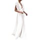 thumbnail image 1 of Gibobby Vestidos largos para mujer Vestido a media pierna con cuello en V y manga con volantes para mujer(Blanco,XL), 1 of 5