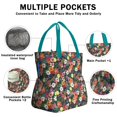 thumbnail image 3 of Pioneer Flower Floral Print Pattern Drawstring Lunch Bag Women - Drawstring Lunch Bag Insulated for Work Office - Stain-Resistant Large Lunchbags for Women with Multi-Pockets, 3 of 6
