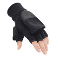 thumbnail image 4 of Multi-Fingered Fingerless Gloves With Adjustable Top And Cell Phone Pocket - Black, 4 of 5