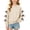 Beige, variant on Risckoth Girls' Sweatshirt Sleeve Bow Detail Crew Neck Drop Shoulder Long Sleeve Casual Top 3-14 Years