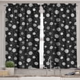 thumbnail image 2 of Ambesonne Retro Valance & Curtain, Scattered Circles Dots Art, 55"x45", Dark Night Blue and Pale Grey, 2 of 7