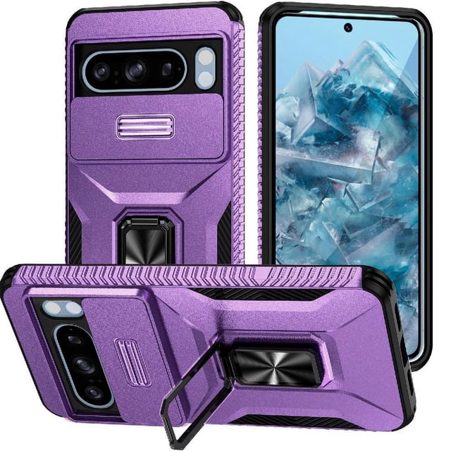 Case for GANGXUN Google Pixel 8 Pro -Dual Protection, Holder, Magnetic Function for Car