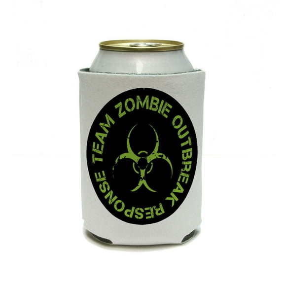 Zombie Outbreak Response Team Green - Birthday Boy Can Cooler Drink Insulator Beverage Insulated Holder