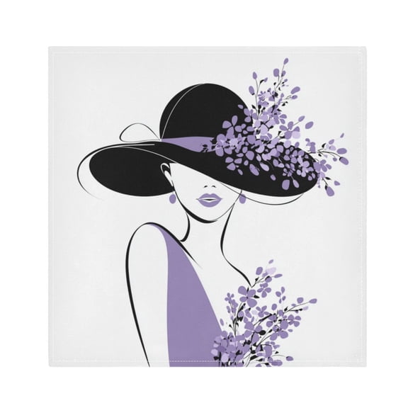 Cloth Napkins Set of1 100% Satin Peachskin Velvet 20x20inx1 Napkins Cloth napkins are washable Soft and Absorbent Violet Beauty