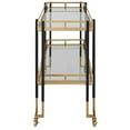 thumbnail image 3 of Uttermost Kentmore Contemporary Iron Metal and Glass Bar Cart in Black/Gold, 3 of 4