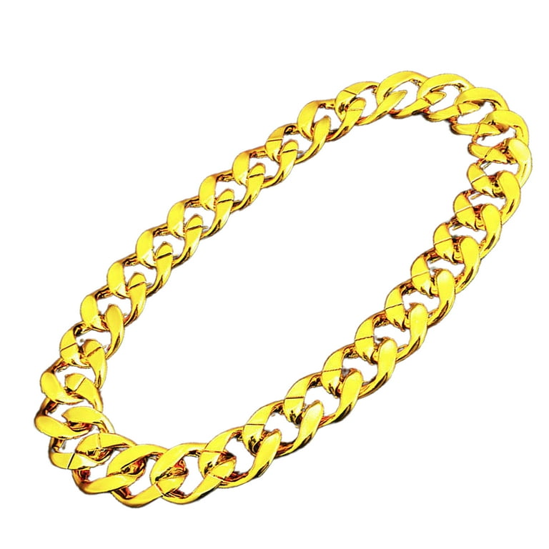 Travelwant Men s Chunky Necklace Rapper Fake Gold Chain 90s Hip