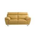 thumbnail image 6 of EK078 Yellow Color With Italian Leather Loveseat, 6 of 6
