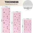 thumbnail image 4 of Red Strawberry Plants Flower Pink Pattern Kitchen Rugs Sets Of 3,Kitchen Runner Rugs Non Skid Washable,Decorative Kitchen Floor Mats for Kitchen,Sink,Laundry,17"x30"+ 17"x47" + 17"x59", 4 of 6