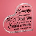 thumbnail image 4 of Acrylic Plaque for Daughter with Inspirational Message - "I Love You" from Mom & Dad, Ideal for Wedding, Birthday, Christmas - Elegant Paperweight, Home & Office Desk Decor, Gift for Daughter, 4 of 6