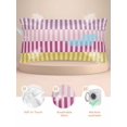 thumbnail image 2 of Colorful Stripe Pillow Cases Cal King Size, Smooth Satin Pillowcase for Hair and Skin, Modern Pink Purple Yellow Vertical Striped Decorative Cooling Bed Pillow Covers with Zipper, 20x40 Inches, 2 of 5