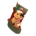 thumbnail image 2 of Cateissary Medias de Navidad bolsa de árbol de Navidad colgante de gran capacidad calcetines de Papá Noel aperitivos soporte de regalo escaparate fiesta Alce, 2 of 6