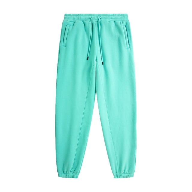 Pantalones largos para hombre, color liso, informales, con cordón en el tobillo, pantalones largos para hombre