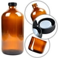 thumbnail image 2 of Youngever 2 Pack Amber Glass Growlers 32 Ounce with Tight Seal Lids, Perfect for Secondary Fermentation, Storing Kombucha, Kefir, One Liter Glass Beer Growler, 2 of 4