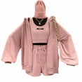 thumbnail image 2 of Womens 2 Piece Workout Sets Lounge Matching Sets Zip Up Hoodie and Skirt Gym Clothes Yoga Outfits Pink XXL, 2 of 10